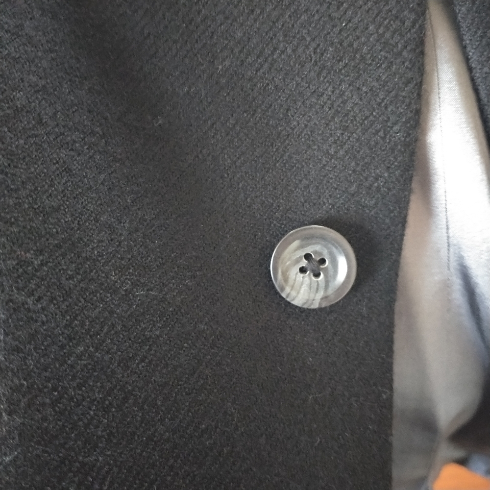 Oscar de la Renta Black Wool Classic Suit Jacket Blazer 44R - Picture 4 of 13